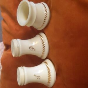 Vintage Wheaton Ware salt and pepper shakers with toothpick holder